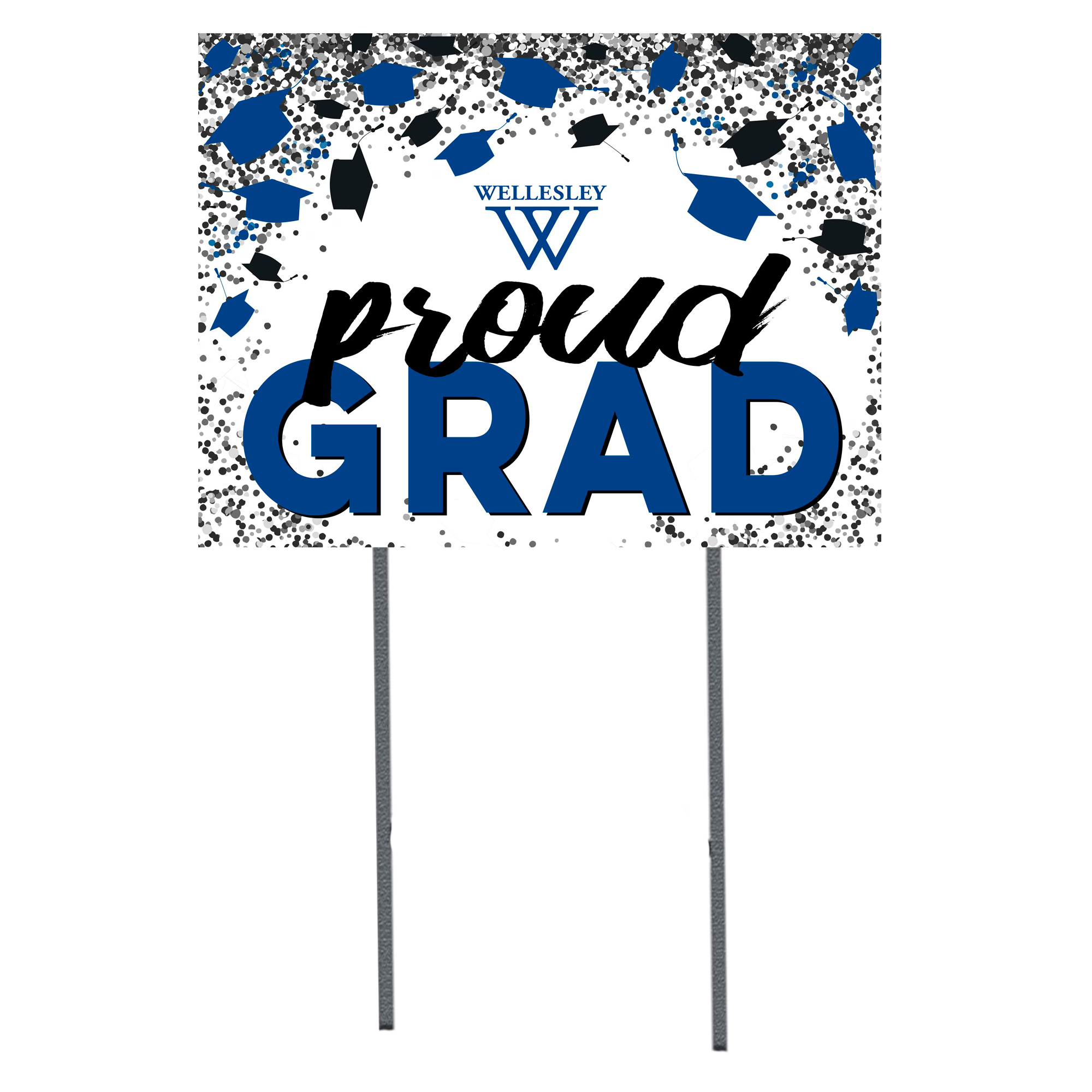 Wellesley Blue  18" x 24" Proud Grad Yard Sign