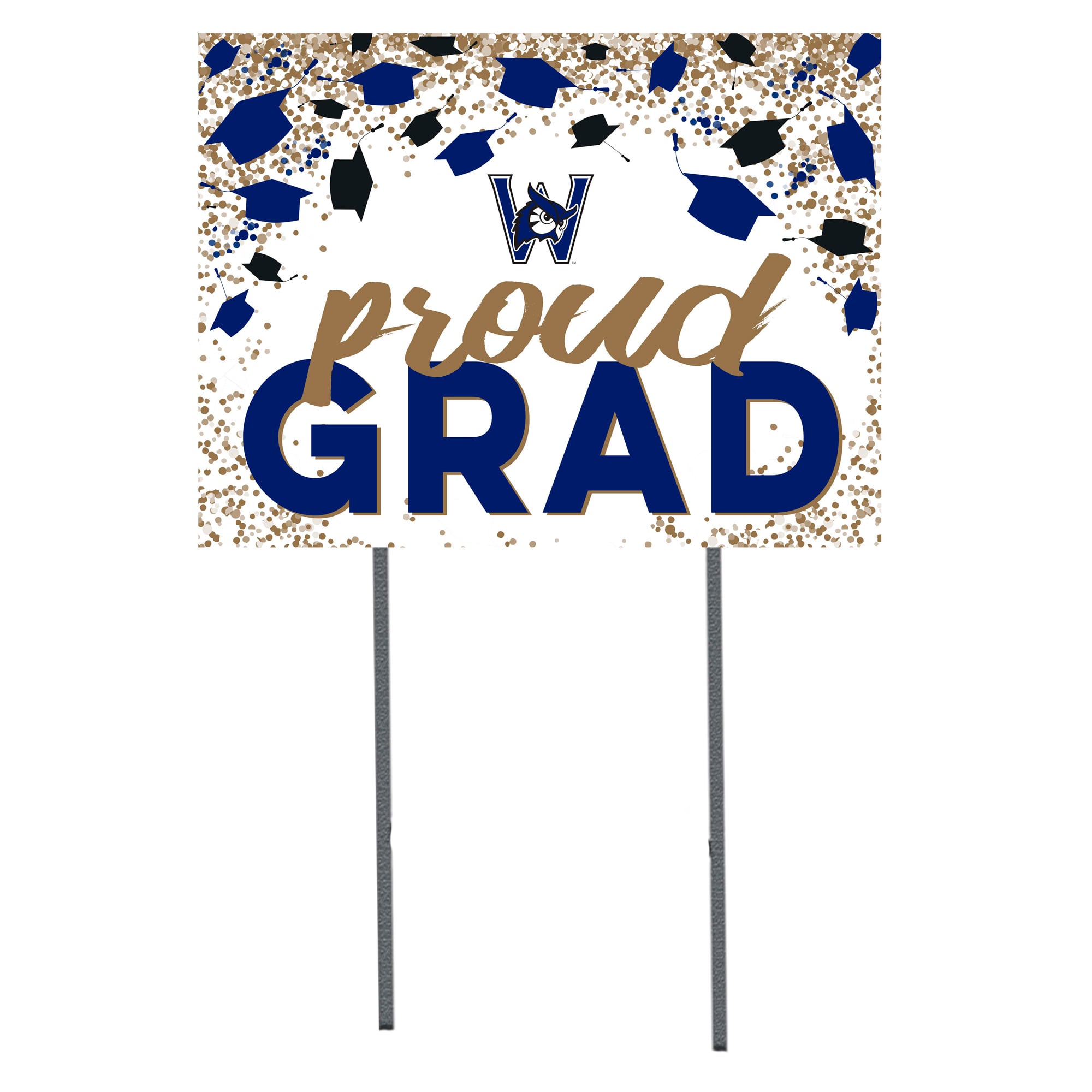 Westfield State Owls  18" x 24" Proud Grad Yard Sign