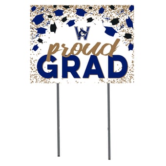 Westfield State Owls  18" x 24" Proud Grad Yard Sign