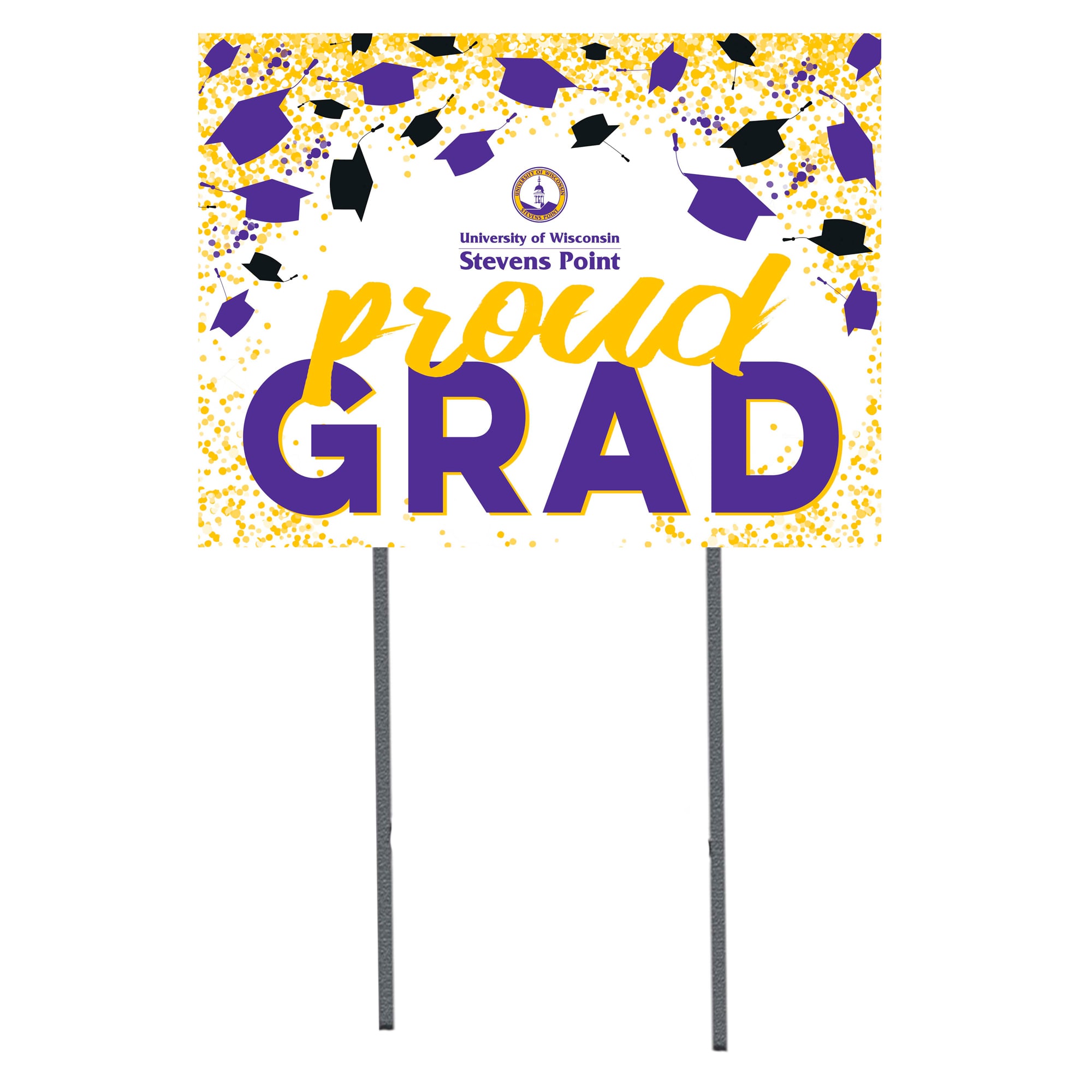 Wisconsin-Stevens Point Pointers  18" x 24" Proud Grad Yard Sign