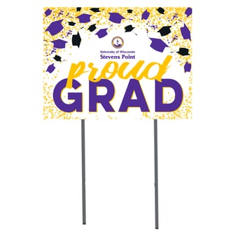 Wisconsin-Stevens Point Pointers  18" x 24" Proud Grad Yard Sign