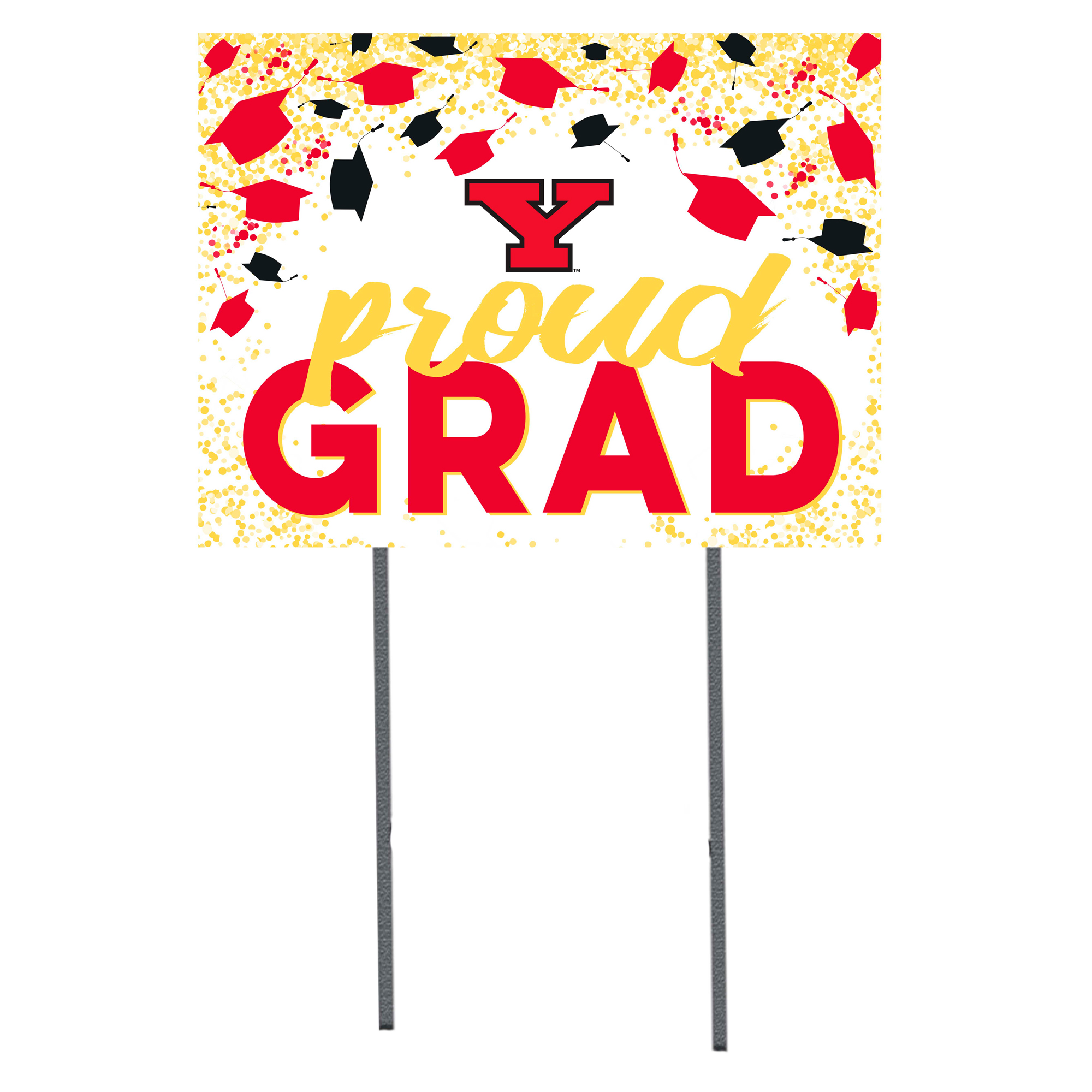 Youngstown State Penguins  18" x 24" Proud Grad Yard Sign