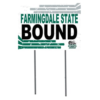 White SUNY Farmingdale State Rams 18" x 24" Bound Yard Sign