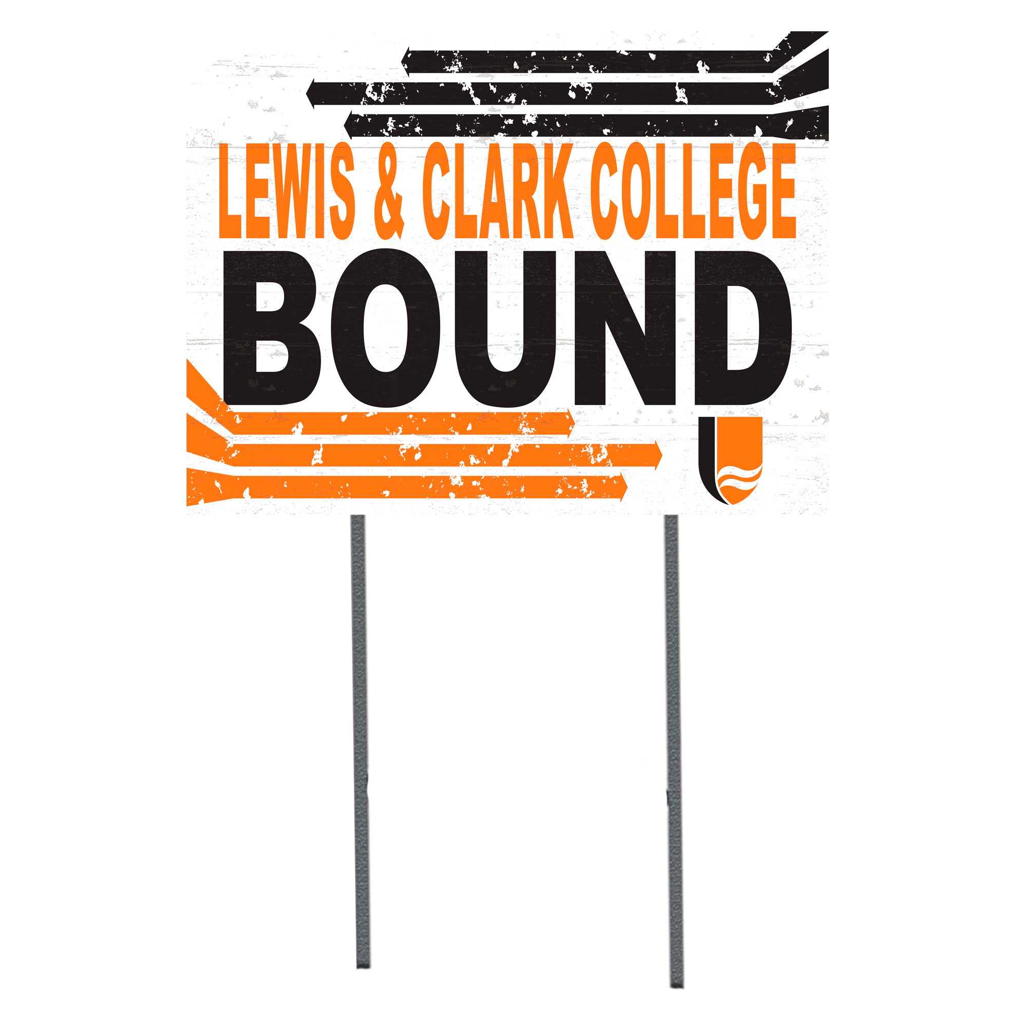 White Lewis & Clark College Pioneers 18" x 24" Bound Yard Sign