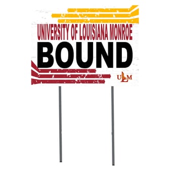 White ULM Warhawks 18" x 24" Bound Yard Sign