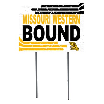 White Missouri Western State Griffons 18" x 24" Bound Yard Sign