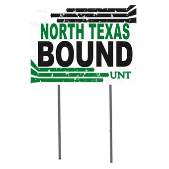 White North Texas Mean Green 18" x 24" Bound Yard Sign