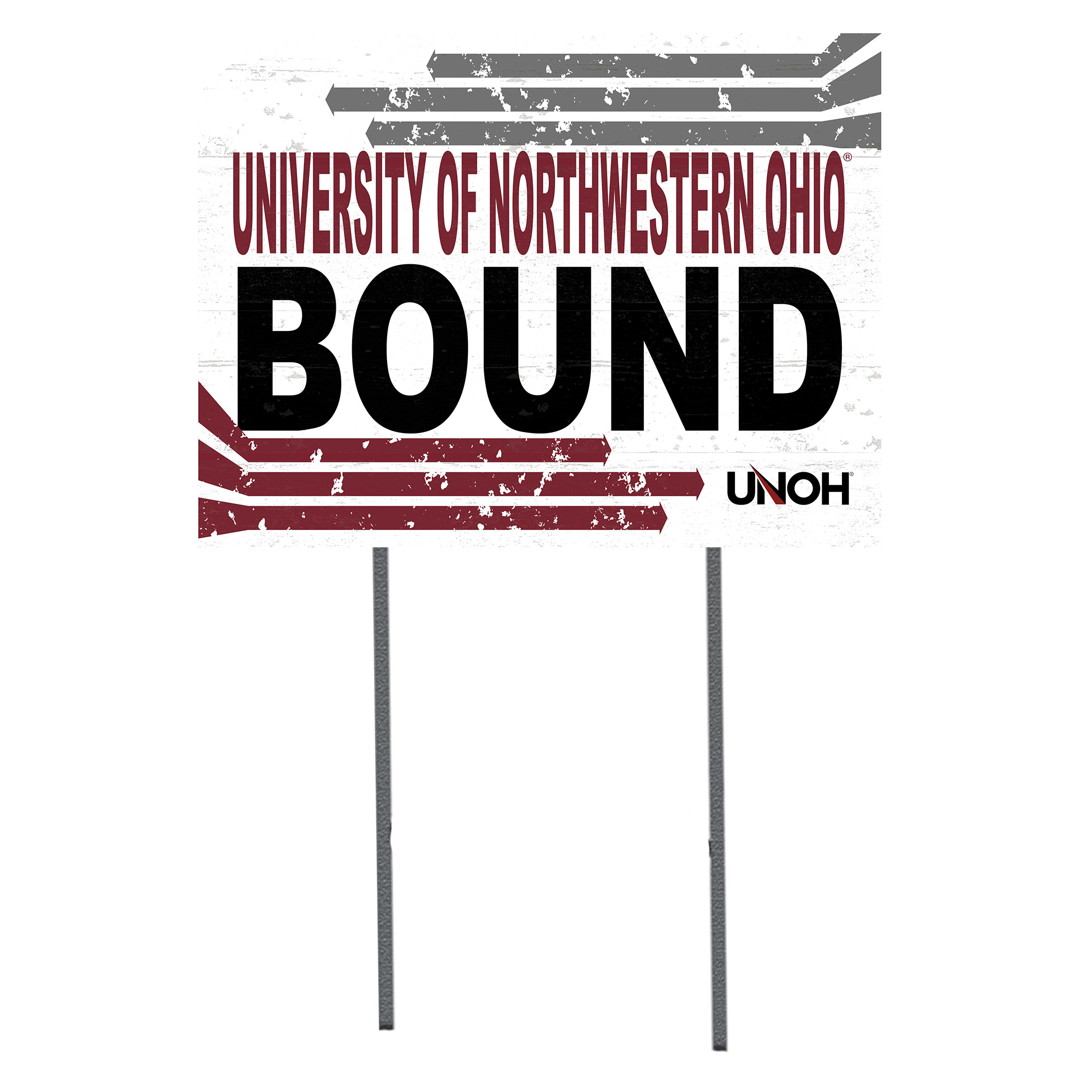 White Northwestern Ohio Racers 18" x 24" Bound Yard Sign