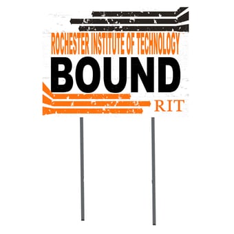 White Rochester Institute of Technology Tigers 18" x 24" Bound Yard Sign