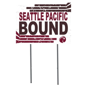 White Seattle Pacific Falcons 18" x 24" Bound Yard Sign