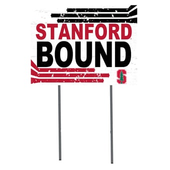 White Stanford Cardinal 18" x 24" Bound Yard Sign