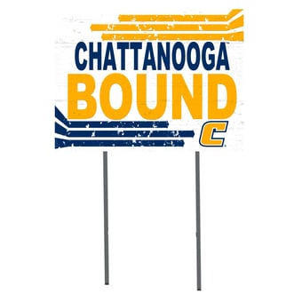 White Tennessee Chattanooga Mocs 18" x 24" Bound Yard Sign