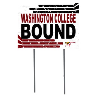 White Washington College Shoremen 18" x 24" Bound Yard Sign