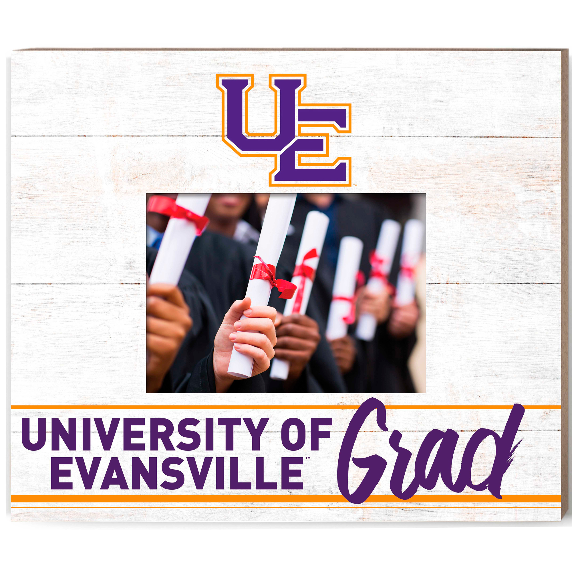 Evansville Purple Aces  13.5" x 11.5" Grad Frame