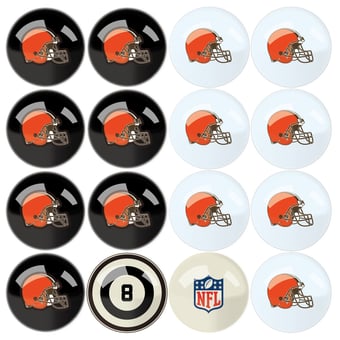 Imperial Cleveland Browns Billiard Ball Set with Numbers
