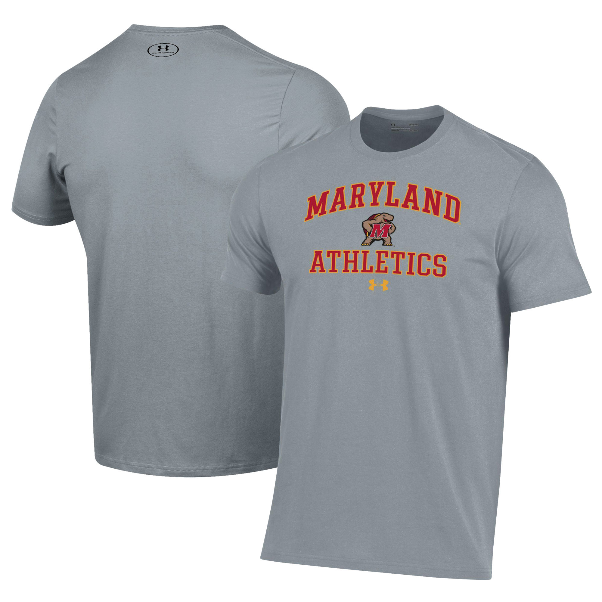 Men’s Under Armour Gray Maryland Terrapins Athletics Performance T-Shirt Men’s Under Armour Gray Maryland Terrapins Athletics Performance T-Shirt