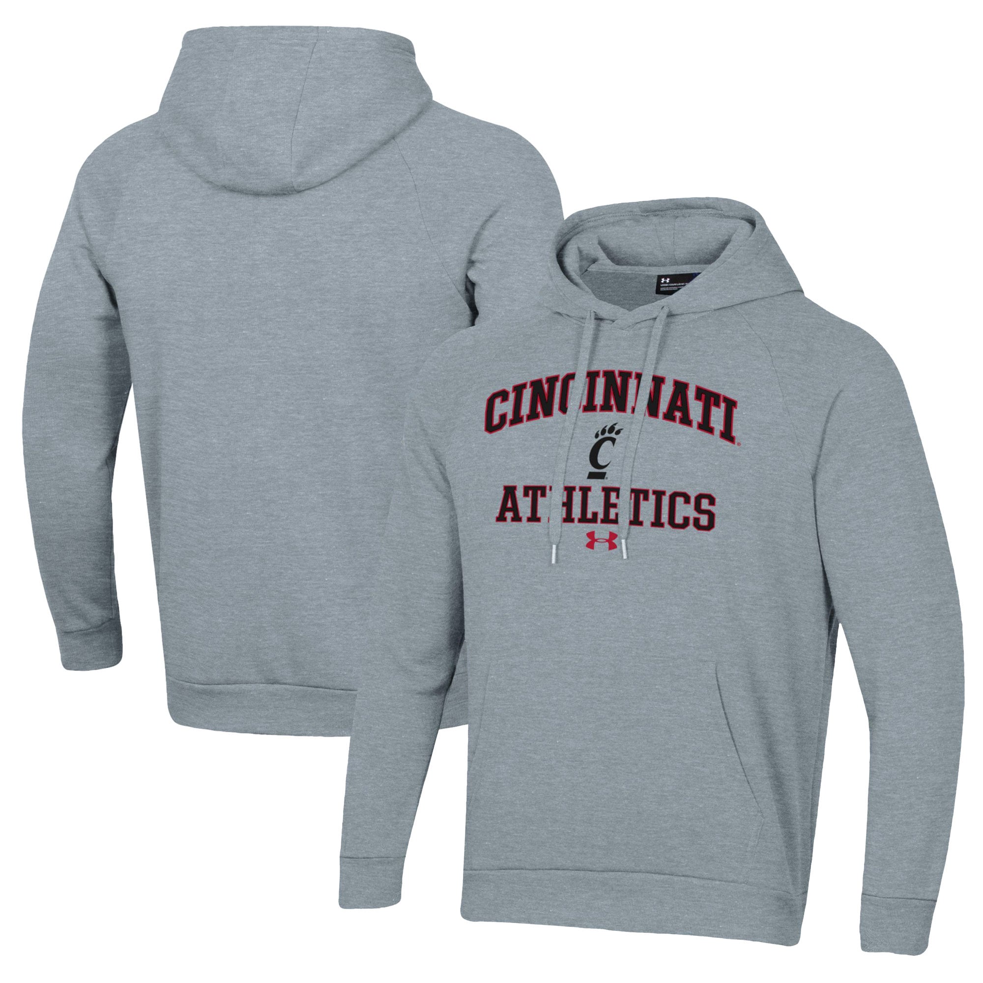Men's Under Armour  Gray Cincinnati Bearcats Athletics All Day Pullover Hoodie