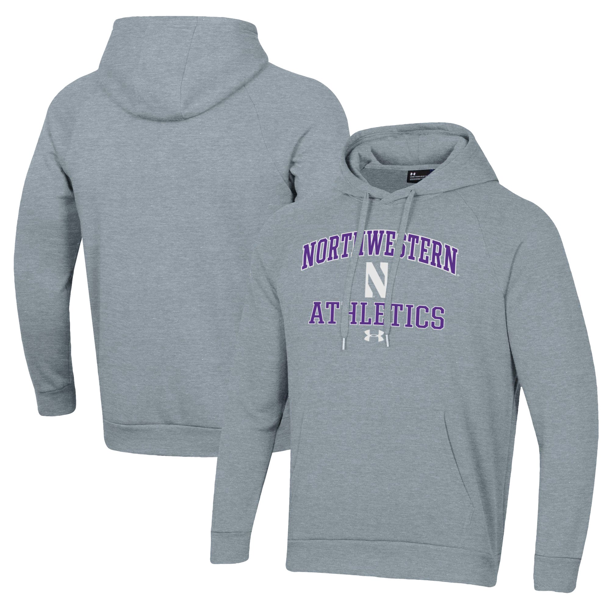 Men's Under Armour  Gray Northwestern Wildcats Athletics All Day Pullover Hoodie