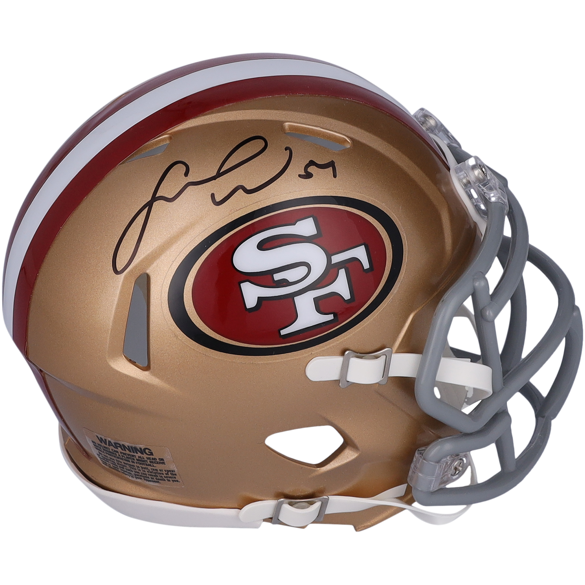 Fred Warner San Francisco 49ers Autographed Riddell Speed Mini Helmet