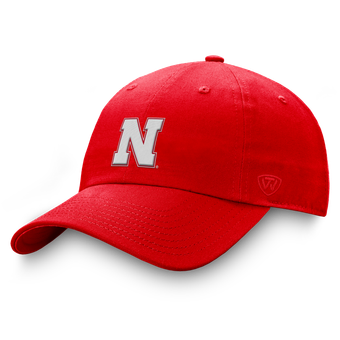 Men's Top of the World  Scarlet Nebraska Huskers Staple Adjustable Hat