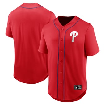Men's Fanatics  Red Philadelphia Phillies Franchise Button-Up Fashion Top