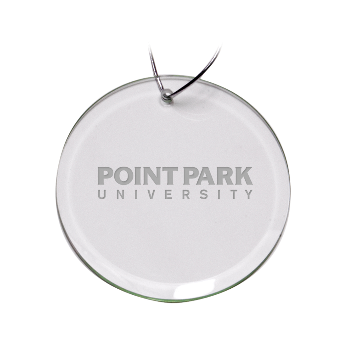 Point Park Pioneers 3'' Glass Round Ornament