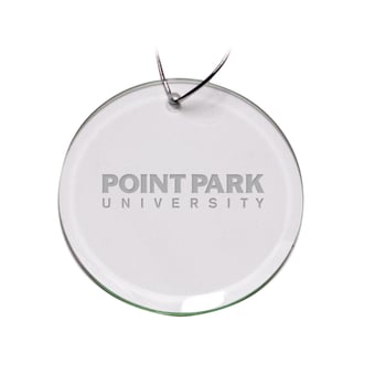 Point Park Pioneers 3'' Glass Round Ornament