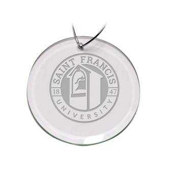 Saint Francis Red Flash 3'' Glass Round Ornament