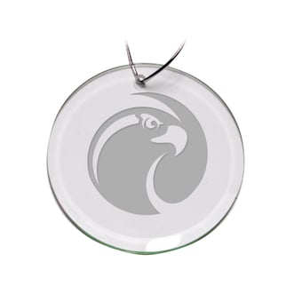 Seattle Pacific Falcons 3'' Glass Round Ornament