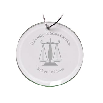 South Carolina Gamecocks 3'' Glass Round Ornament