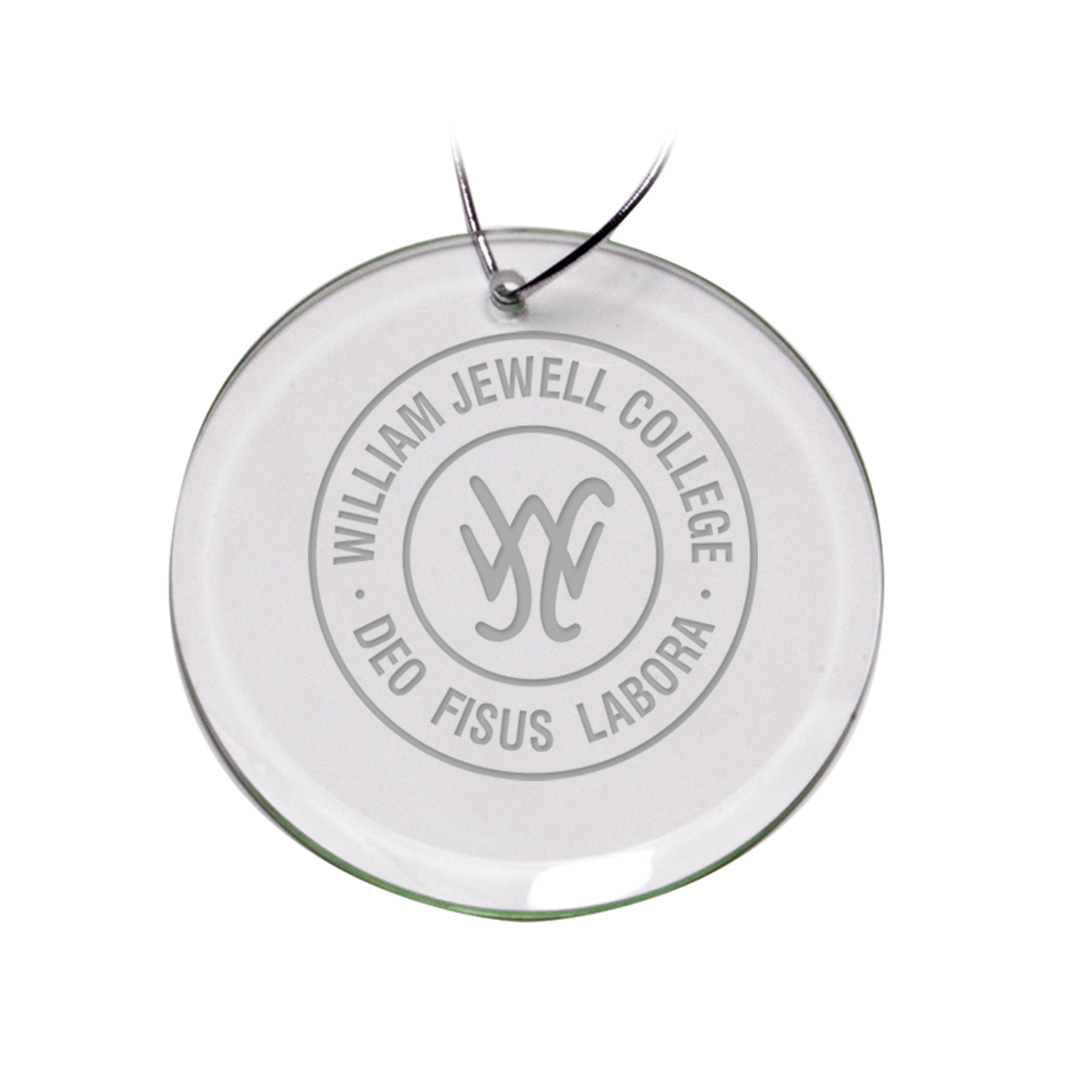 William Jewell Cardinals 3'' Glass Round Ornament