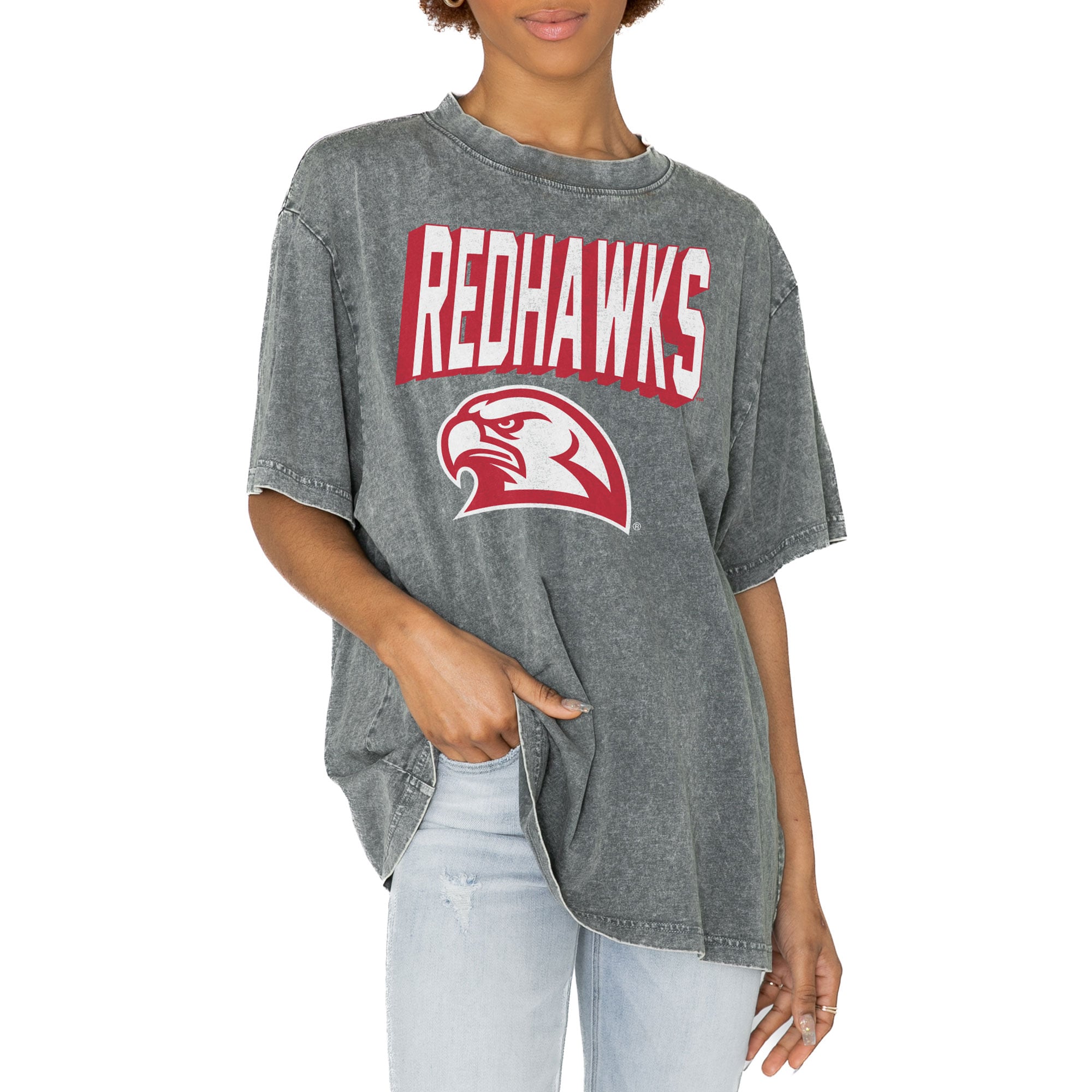 Women's Gameday Couture Gray Miami University RedHawks Solid Defense Oversized T-Shirt