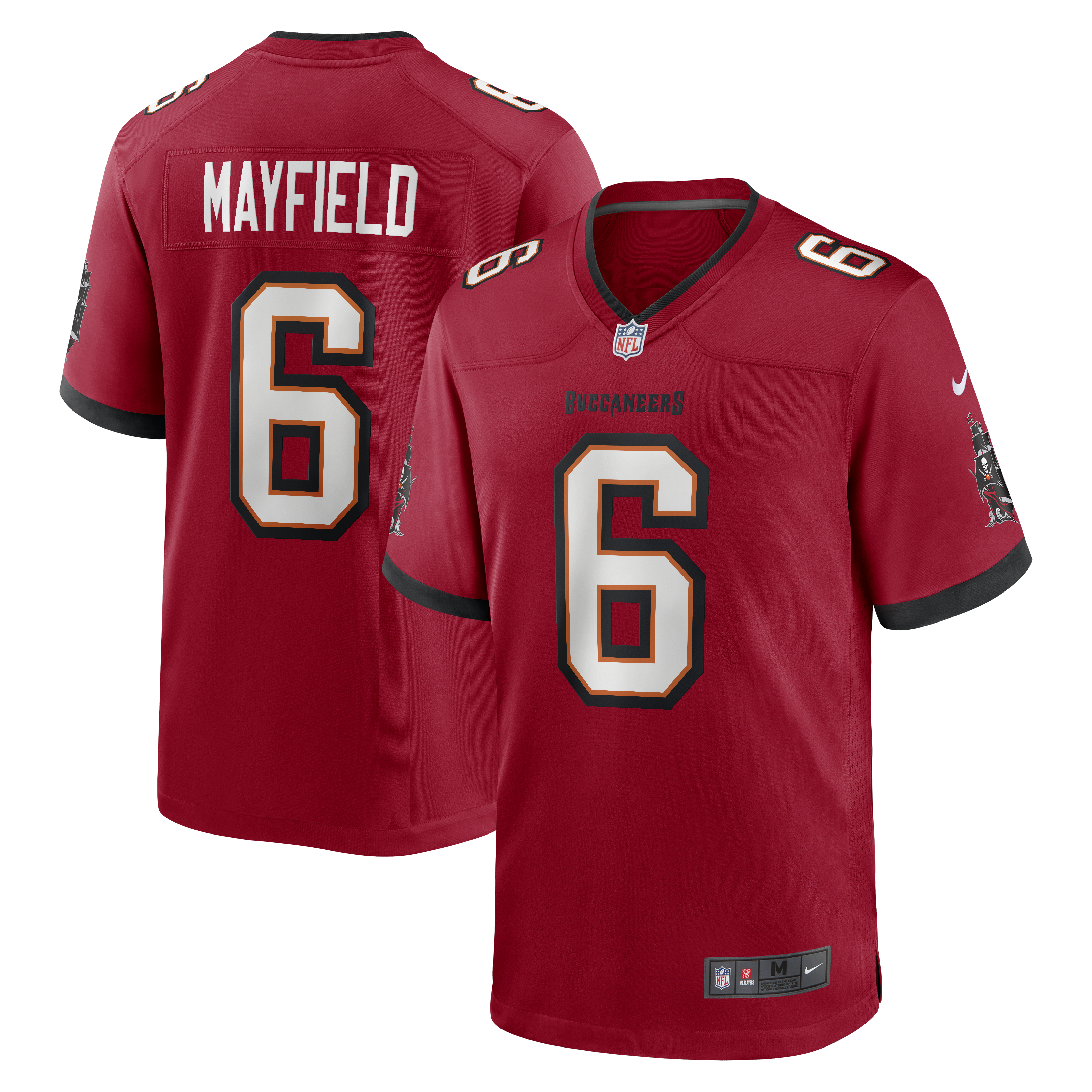 Men's Nike Baker Mayfield Red Tampa Bay Buccaneers Team Game Jersey