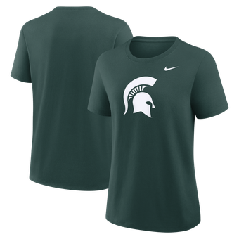 Women's Nike Green Michigan State Spartans Primary Logo T-Shirt
