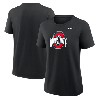 Women's Nike Black Ohio State Buckeyes Primary Logo T-Shirt