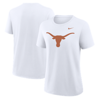 Women's Nike White Texas Longhorns Primary Logo T-Shirt