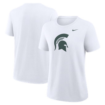Women's Nike White Michigan State Spartans Primary Logo T-Shirt