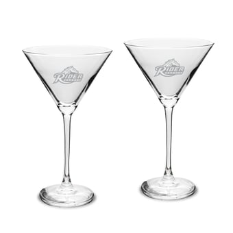 Rider Broncs Two-Piece Traditional 10oz. Martini Glass Set