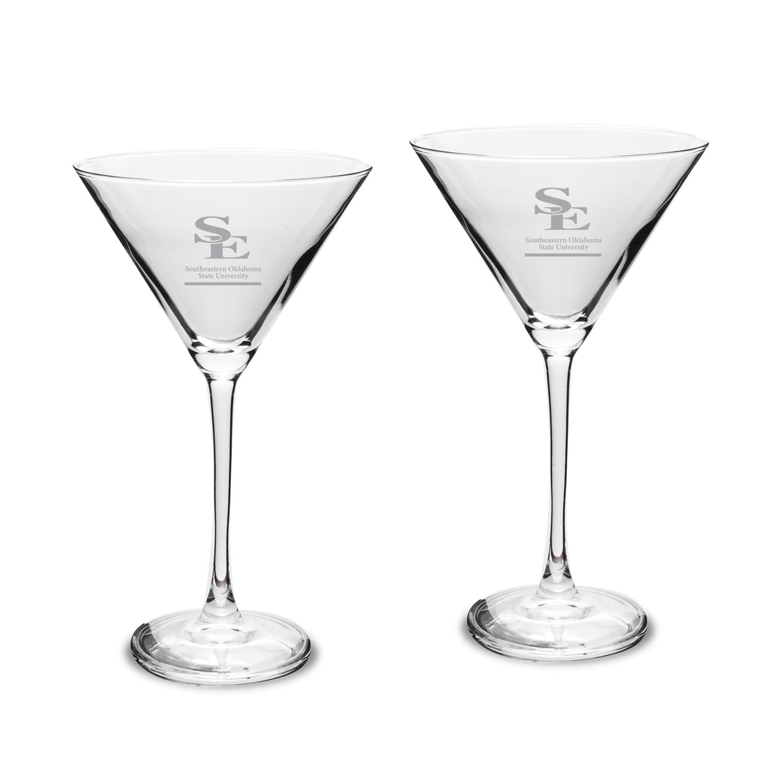 Southeastern Oklahoma State Savage Storm Two-Piece Traditional 10oz. Martini Glass Set