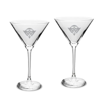 Tennessee-Martin Skyhawks Two-Piece Traditional 10oz. Martini Glass Set