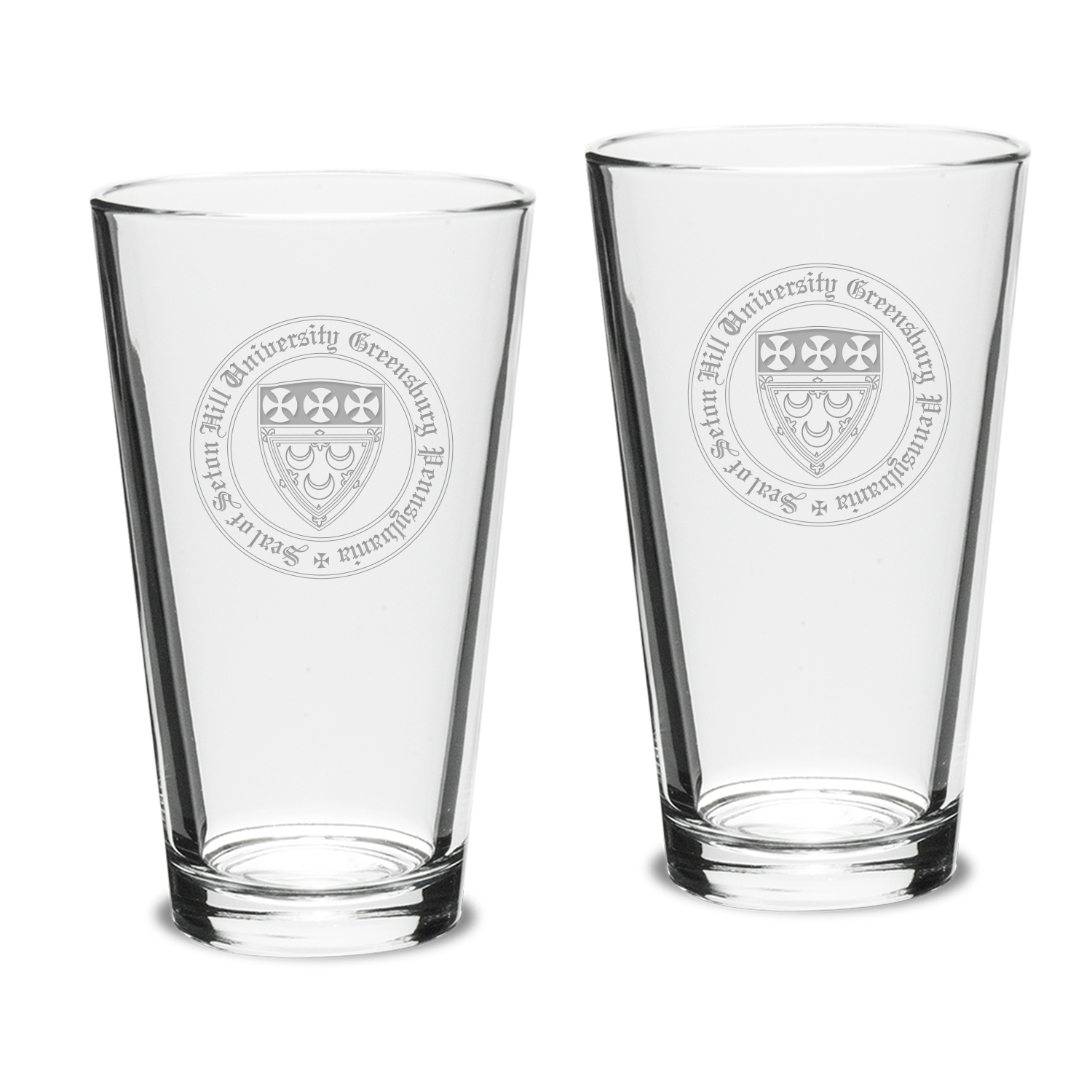 Seton Hill Griffins 16oz. Two-Piece Classic Pub Glass Set