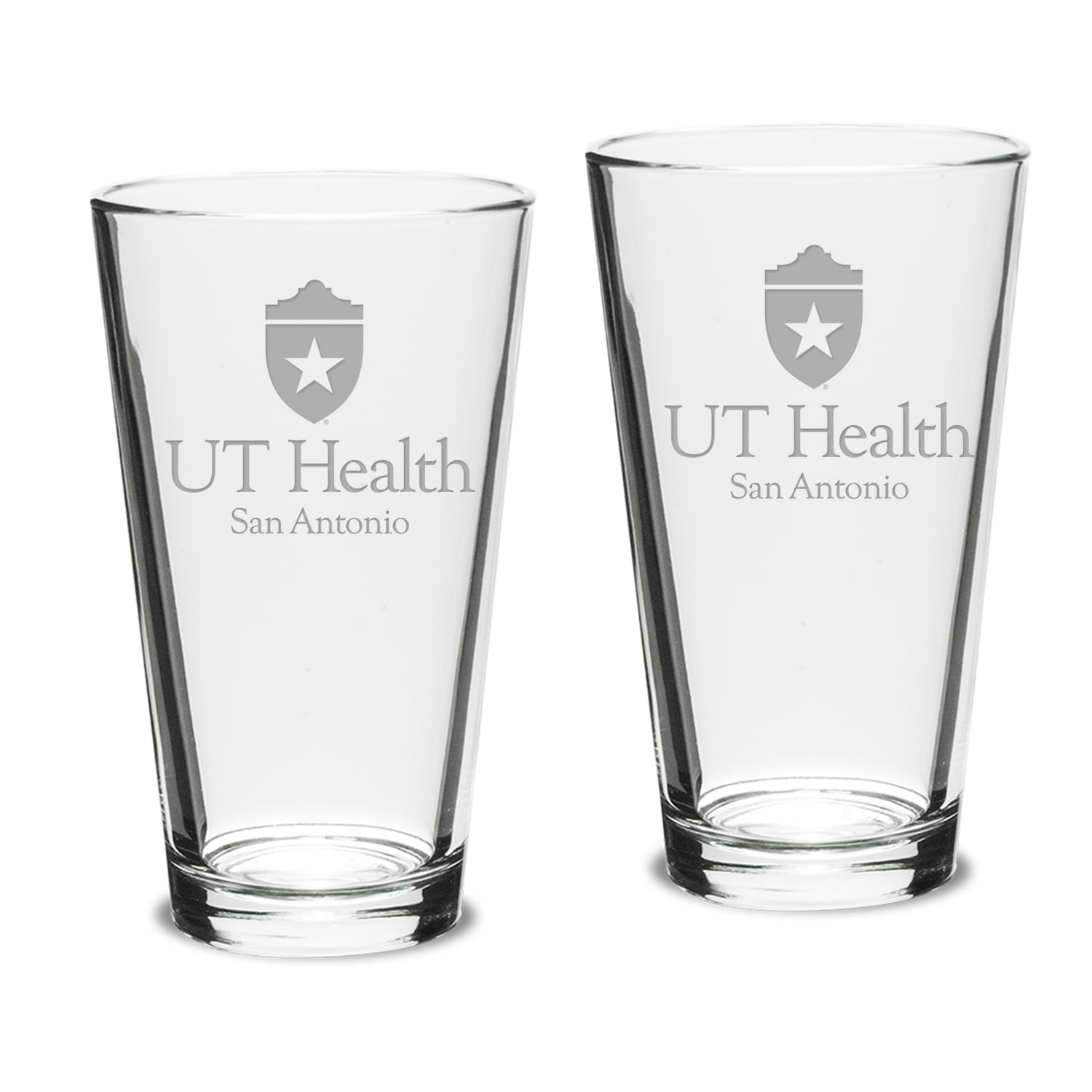 Texas Health San Antonio 16oz. Two-Piece Classic Pub Glass Set