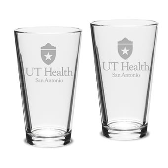 Texas Health San Antonio 16oz. Two-Piece Classic Pub Glass Set