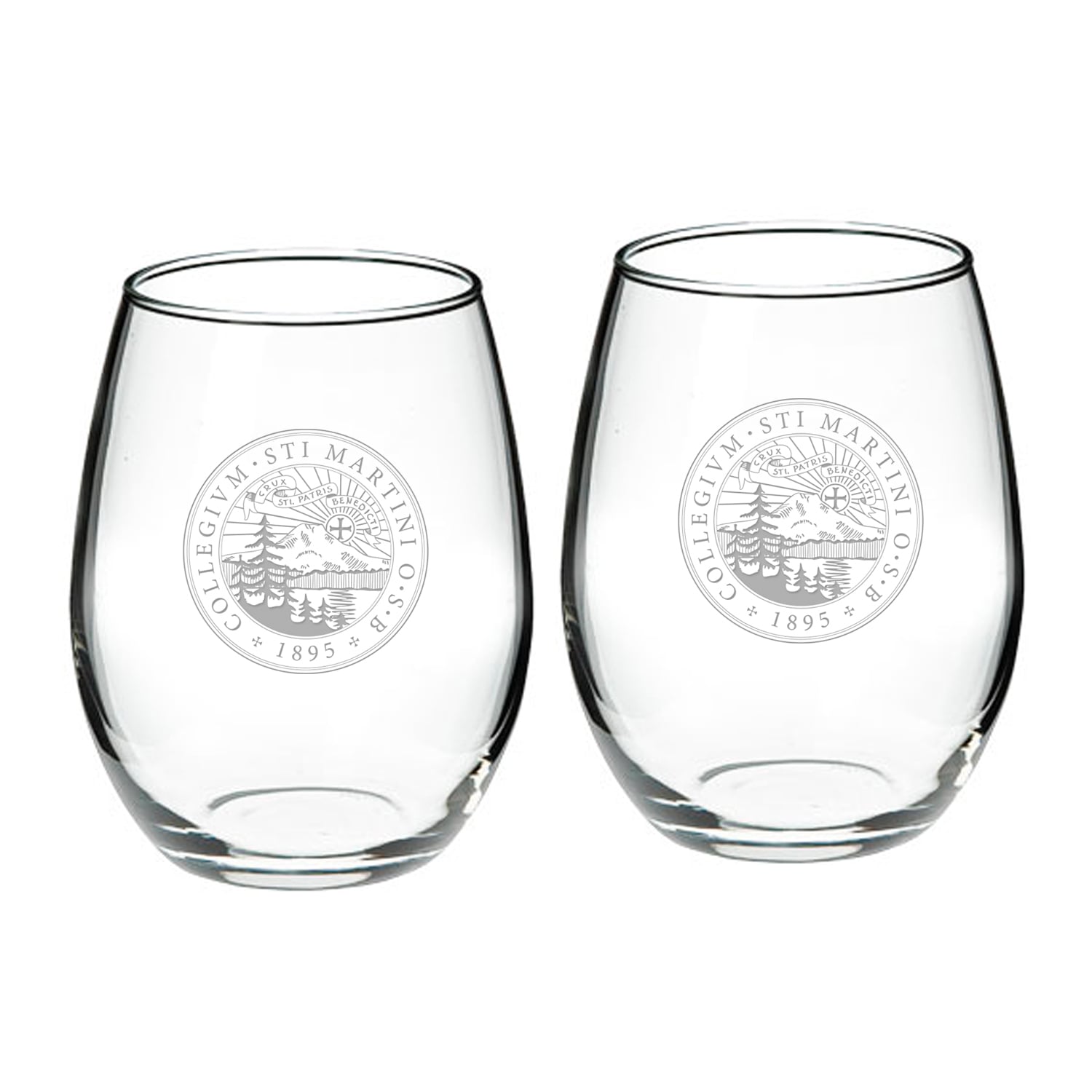 Saint Martin's Saints 21oz. Two-Piece Stemless Wine Glass Set