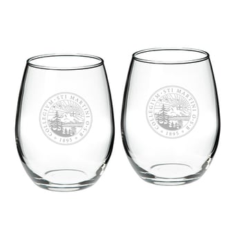 Saint Martin's Saints 21oz. Two-Piece Stemless Wine Glass Set