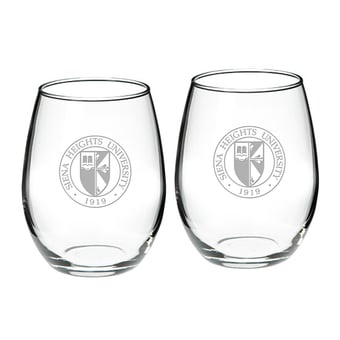 Siena Heights Saints 21oz. Two-Piece Stemless Wine Glass Set