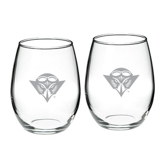 Tennessee-Martin Skyhawks 21oz. Two-Piece Stemless Wine Glass Set