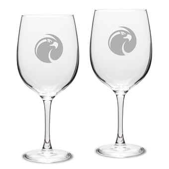 Seattle Pacific Falcons 19oz. Two-Piece Traditional Red Wine Table Glass Set