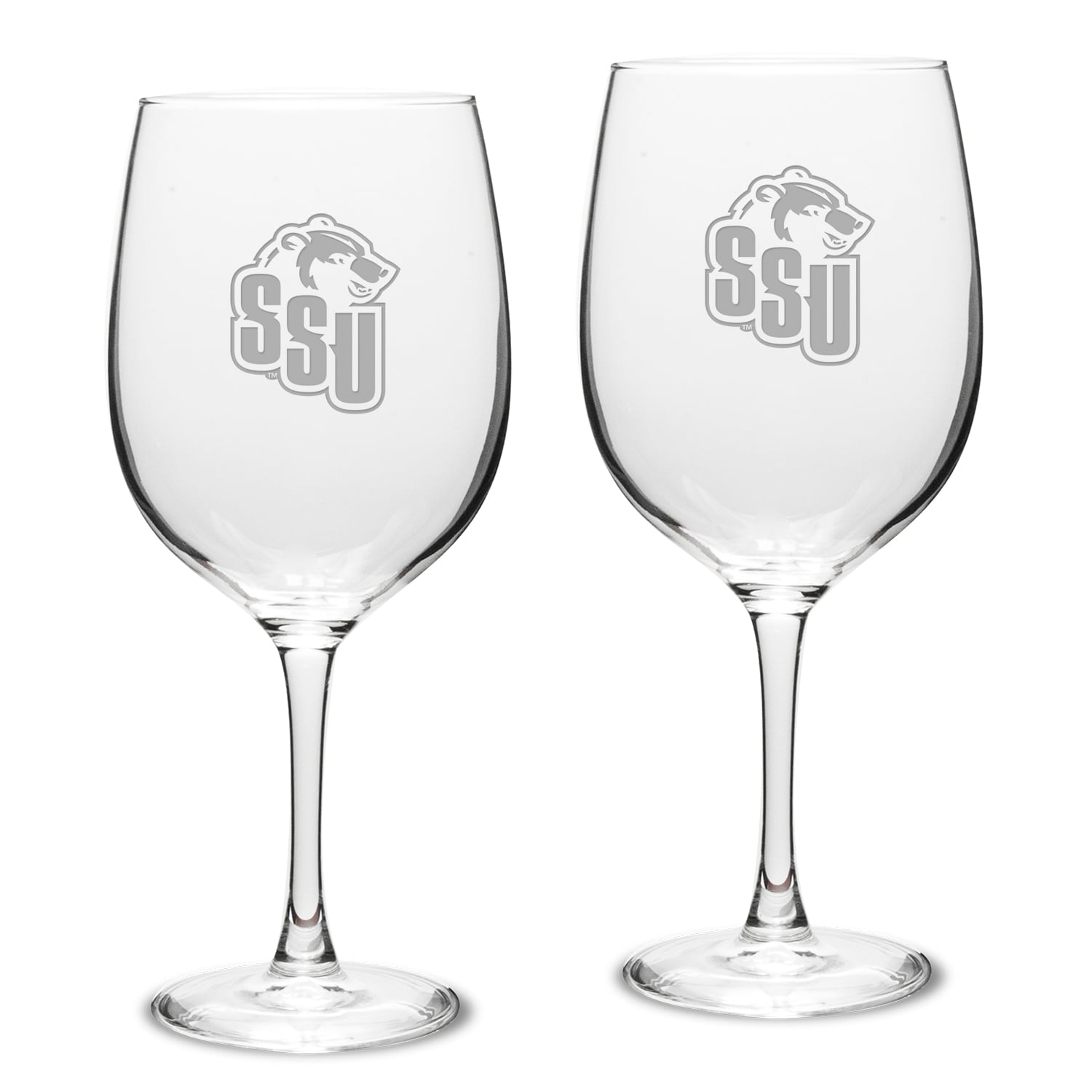 Shawnee State Bears 19oz. Two-Piece Traditional Red Wine Table Glass Set