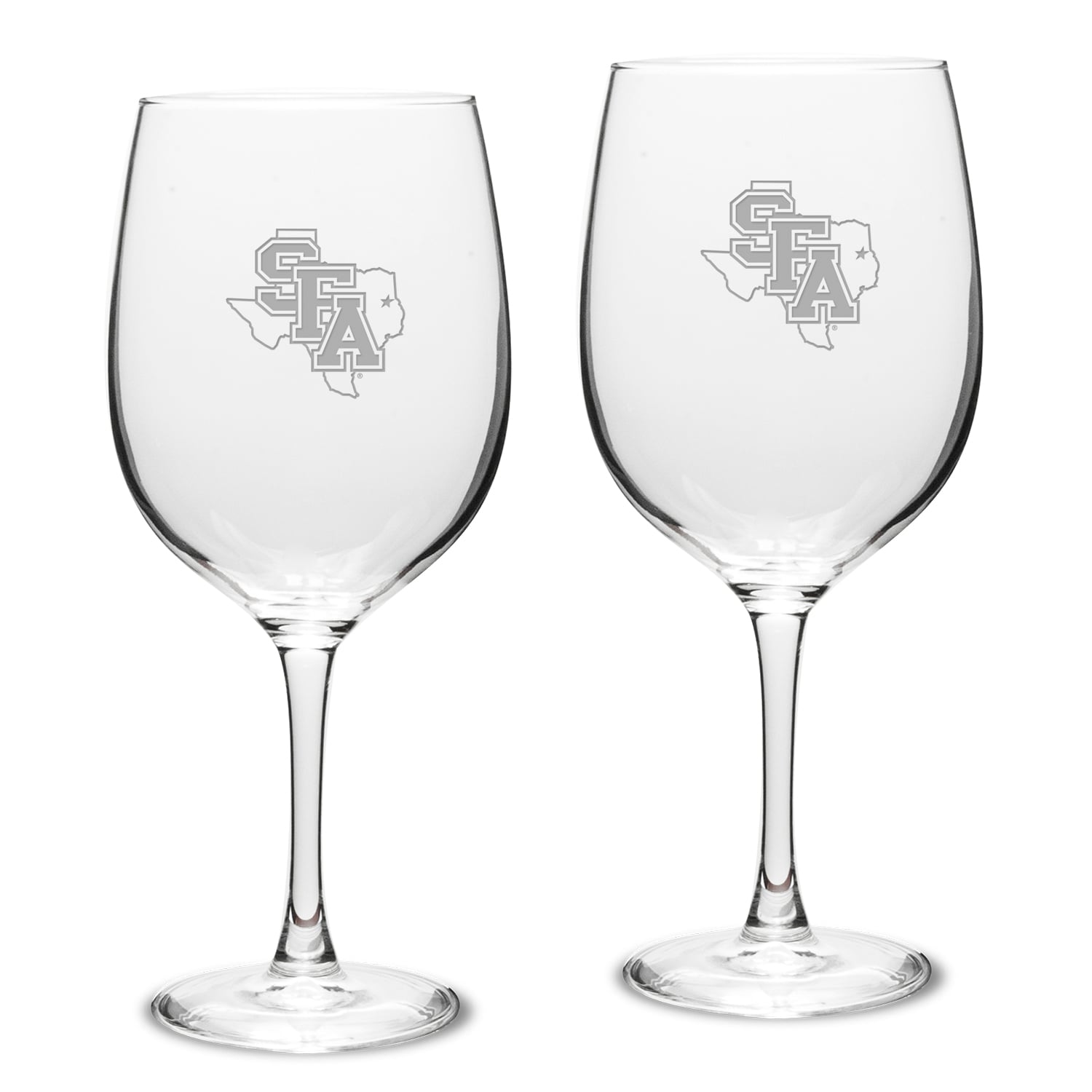 Stephen F Austin Lumberjacks 19oz. Two-Piece Traditional Red Wine Table Glass Set